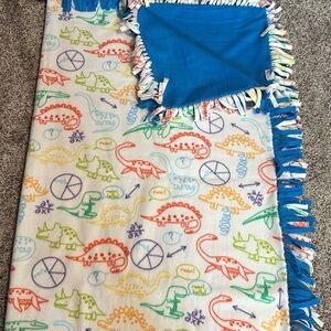 Colorful Dinosaur Fleece Blanket